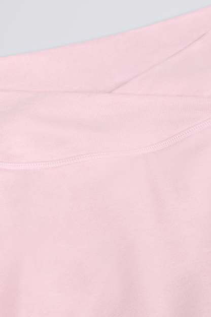 Brushed Jersey Crossover Mini Skort in Bloom