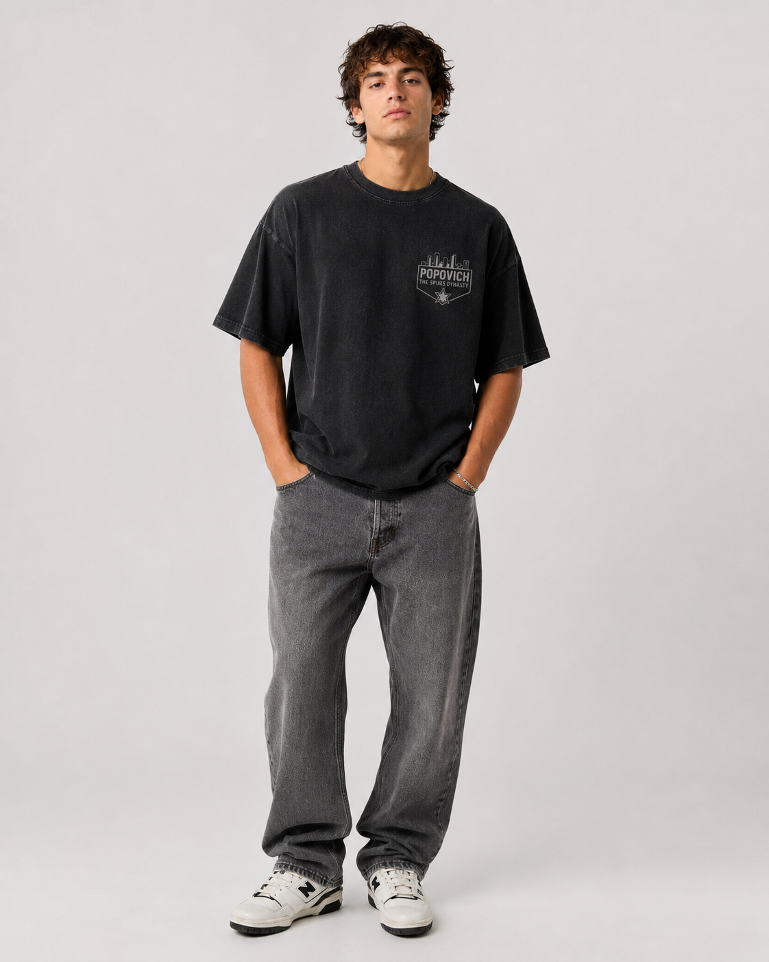 Men's Vintage Washed Basketball Legacy Graphic Tee