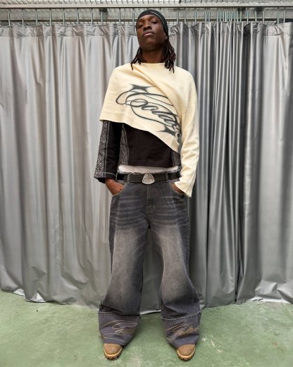 FOLDED V3 PANTS DARK GREY DENIM