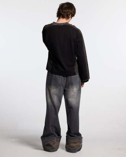 FOLDED V3 PANTS DARK GREY DENIM
