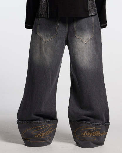FOLDED V3 PANTS DARK GREY DENIM