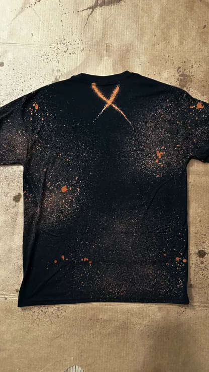  ‘X' Spray-Painted Street T-Shirt-black