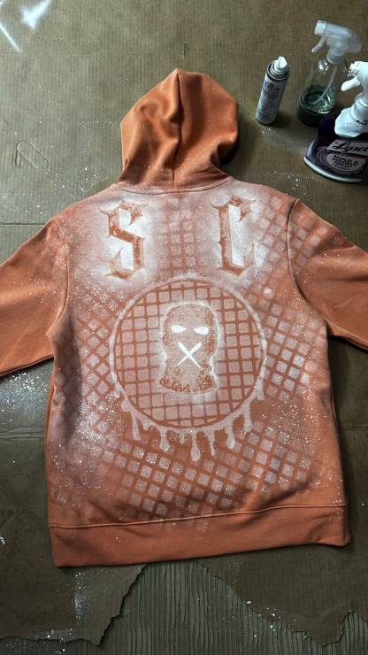 "X" Geometric Airbrush Street Hoodie