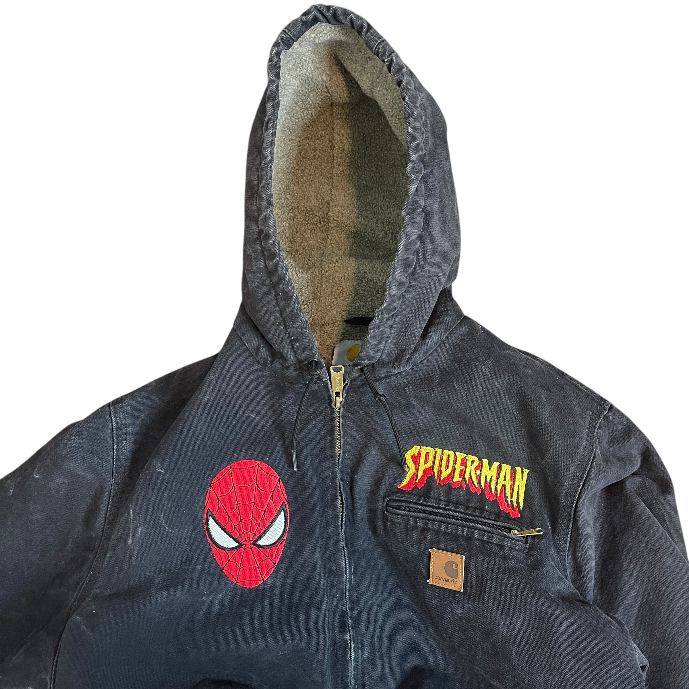 Spider-man carhartt sherpa lined jacket