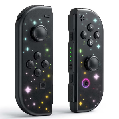 Game Controller for Switch 1 and 2 with RGB Lighted, Wireless Switch Joypad Replacement with Montion Control/Turbo Function/Wake-up