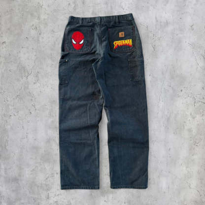 (36) spider-man Carhartt double knee