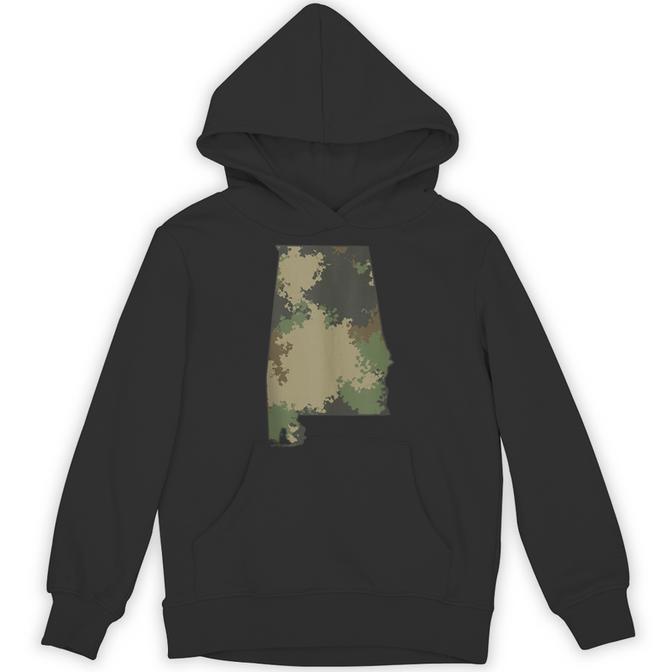 Alabama State Camo Map Outdoor Military &amp; Hiking Veteran Tank Top Unisex Hoodie