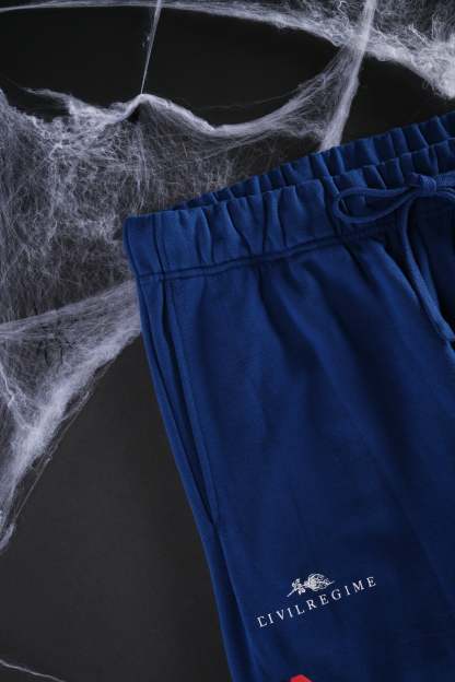 Cage Match Eternal Wide Leg Fleece Pants in Navy