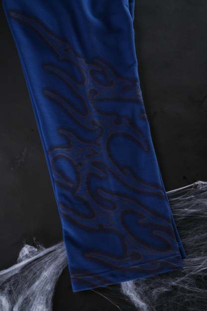 Cage Match Eternal Wide Leg Fleece Pants in Navy