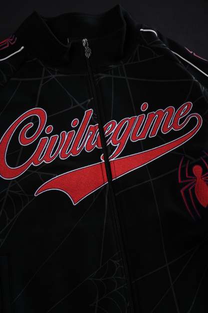 Spider Chaos Civil Track Jacket in Black
