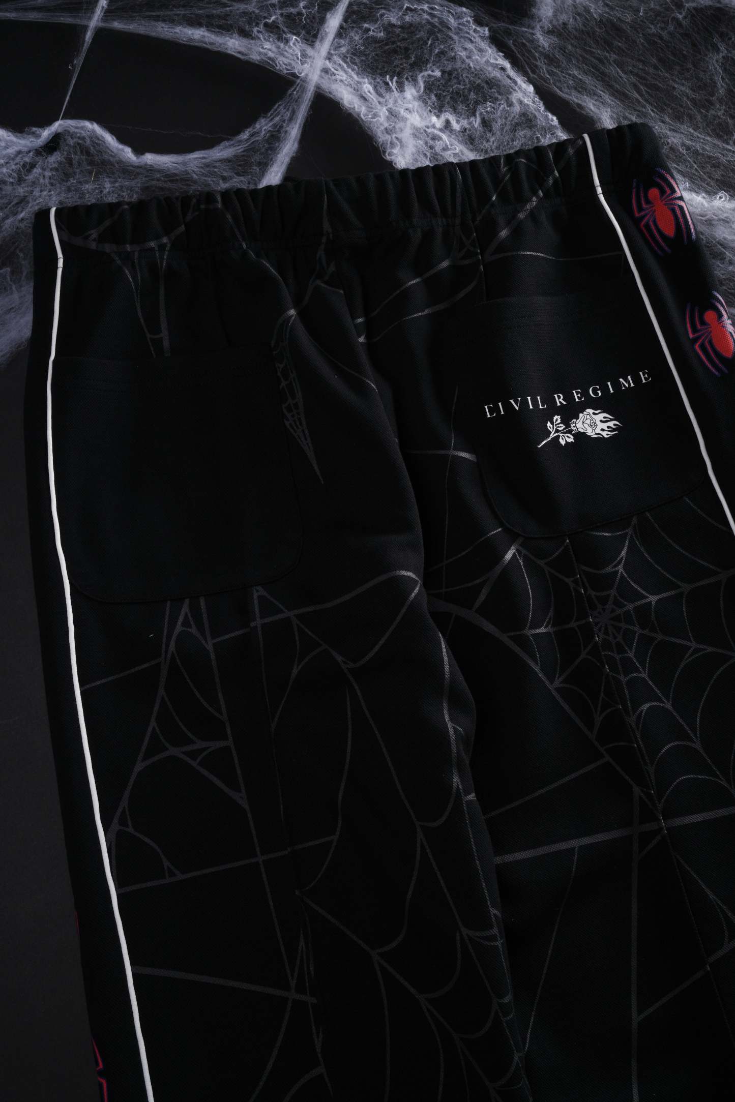 Spider Chaos Track Pants in Black