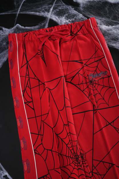 Spider Chaos Track Pants in E-Red