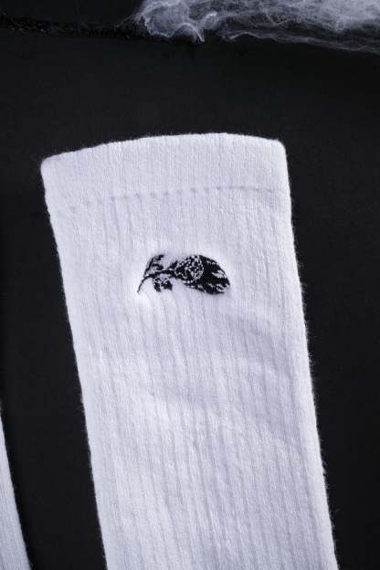 NY Tag Socks in White