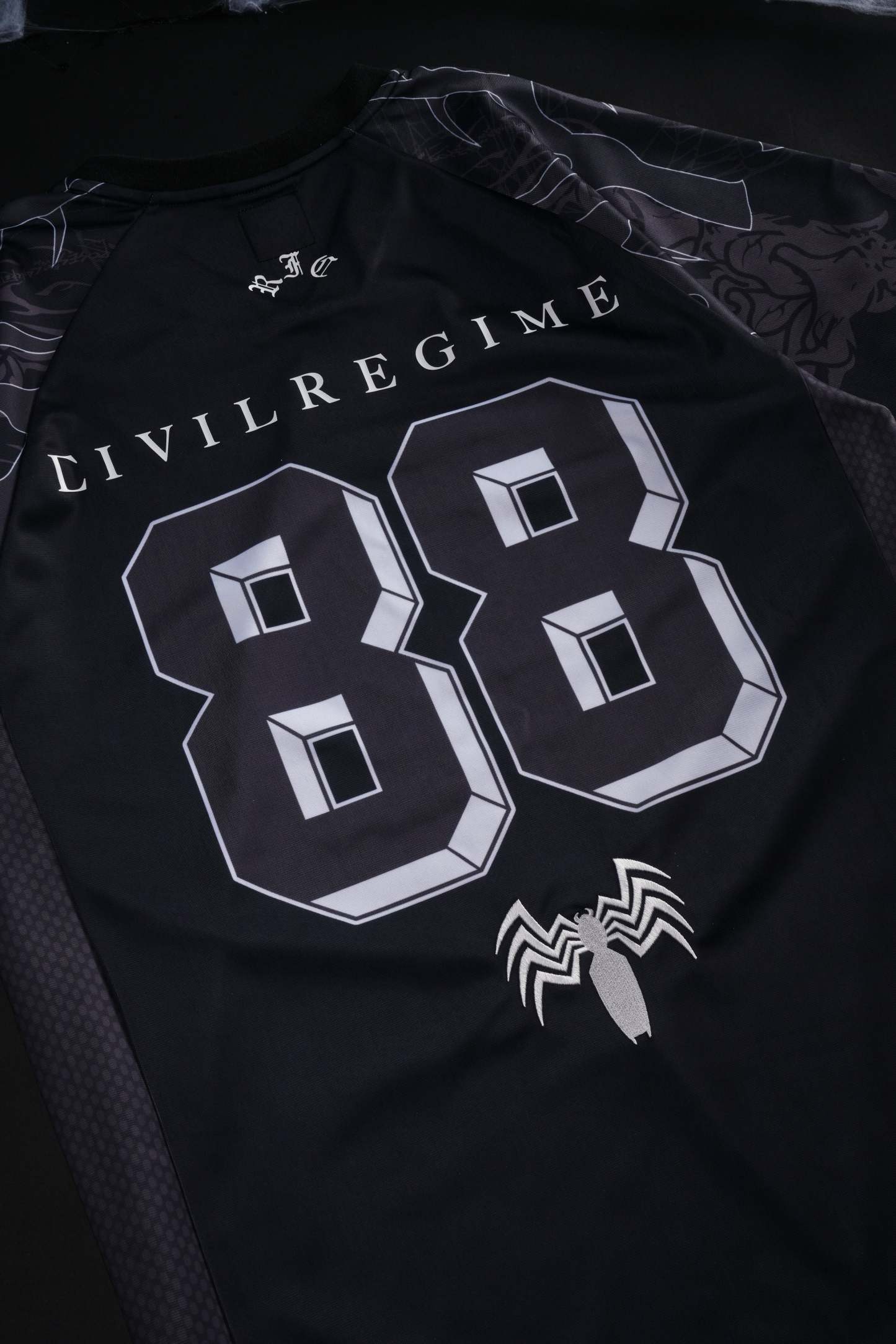 Venom Webs Classic Soccer Jersey in Black