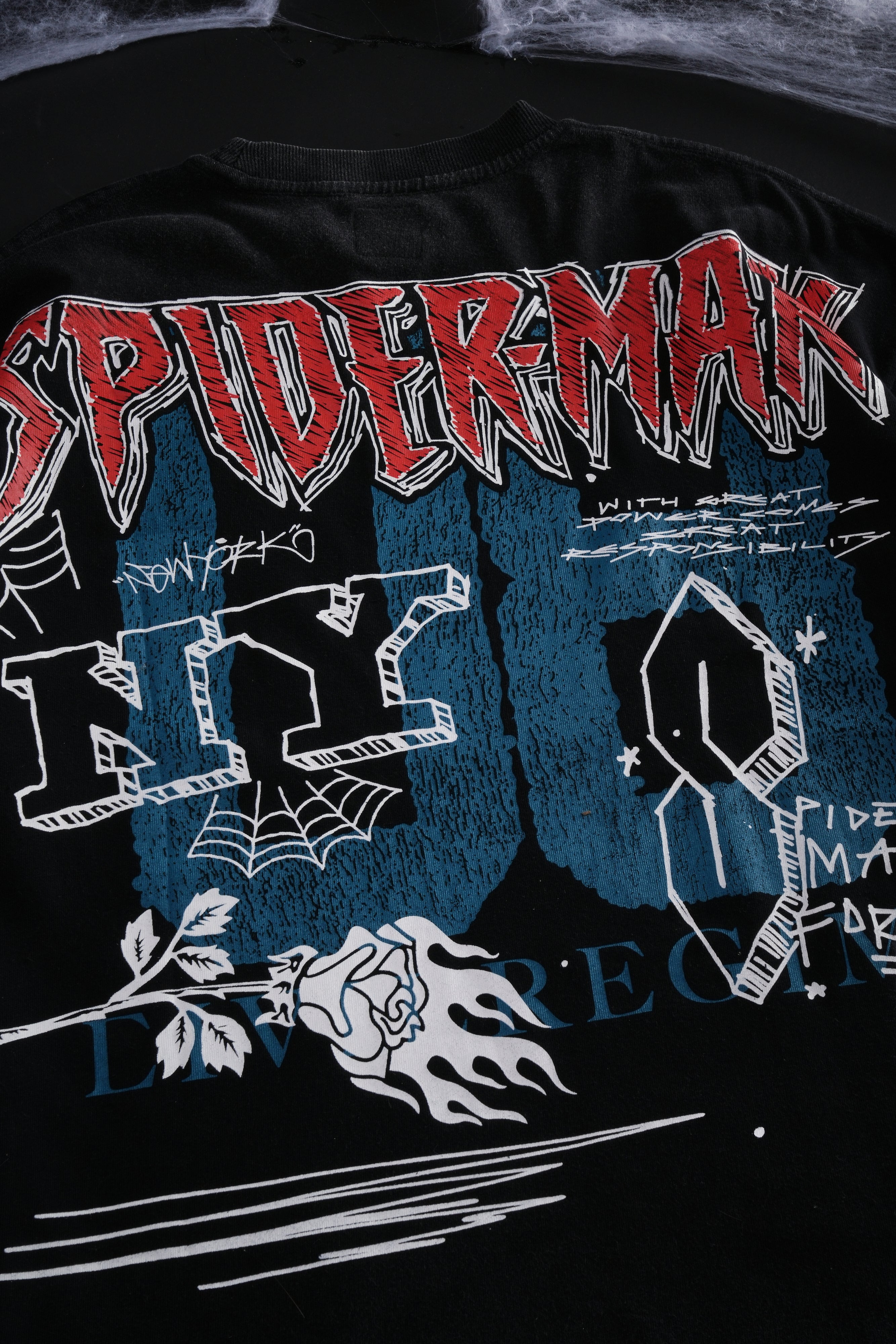 Team Spidey American Classic Oversized Tee in Vintage Black