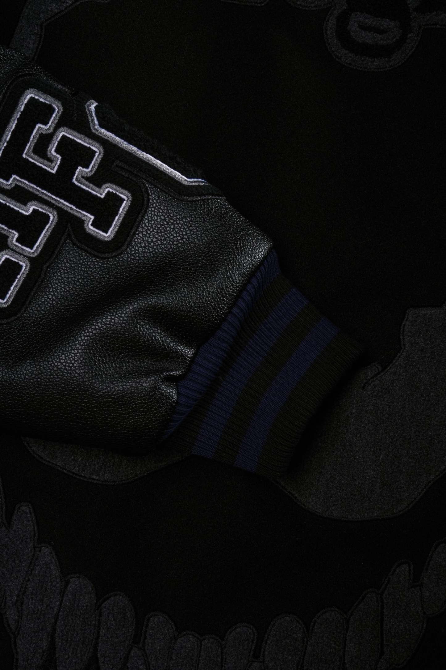 We Are Chaos Letterman Jacket in Black