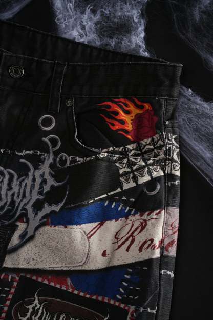 Krust Through Raw Baggy Pants in All Over Print