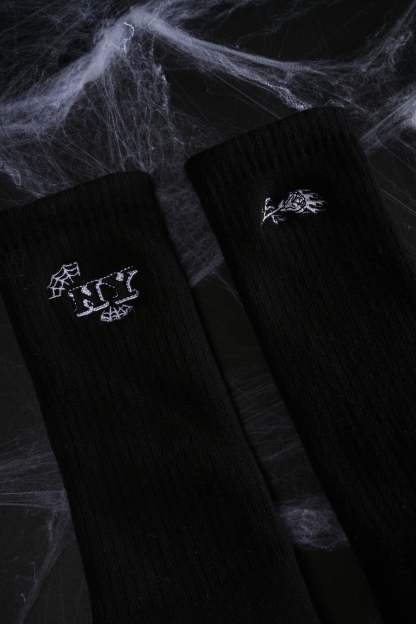 NY Tag Socks in Black