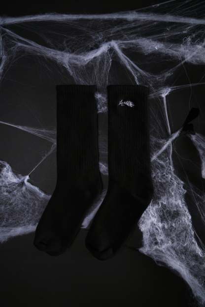 NY Tag Socks in Black