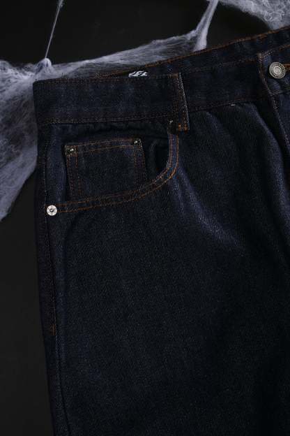 Webs From Concrete Raw Denim Jeans in Denim Blue