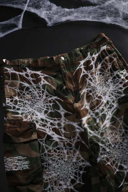 Caught In It Civil Militia Shorts in Green Camo
