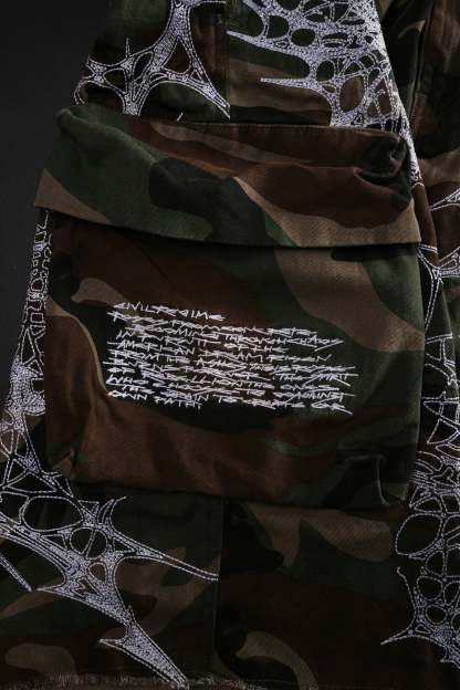 Caught In It Civil Militia Shorts in Green Camo