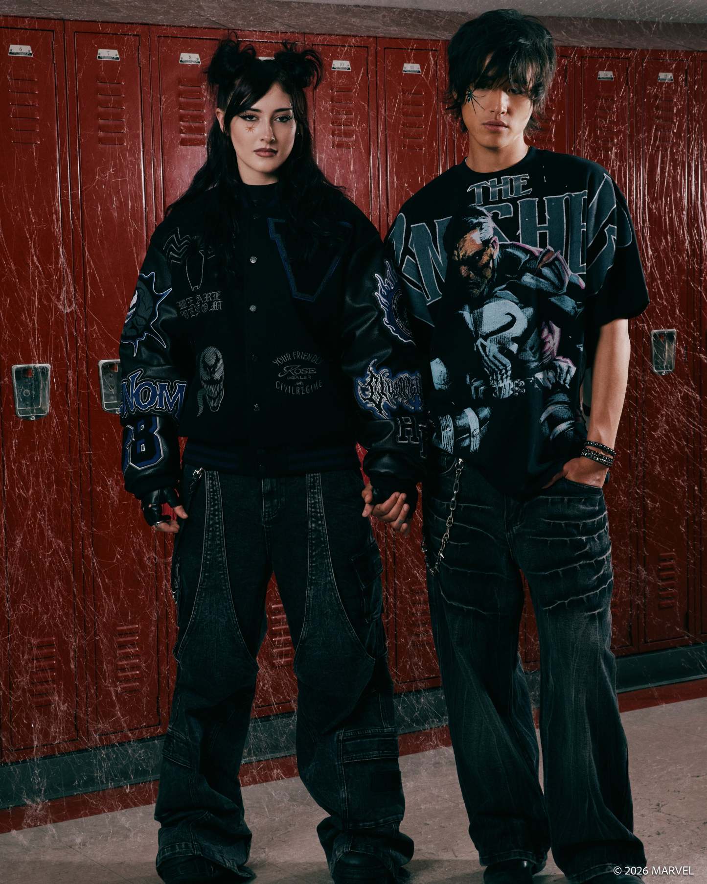 We Are Chaos Letterman Jacket in Black