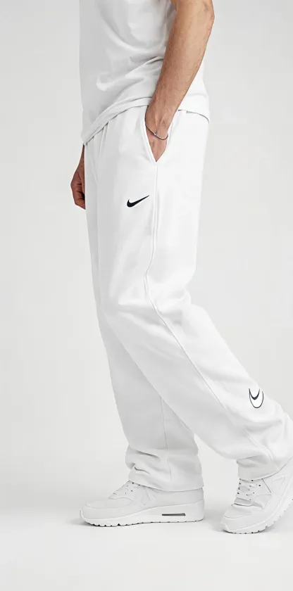 Side-zipped casual pants