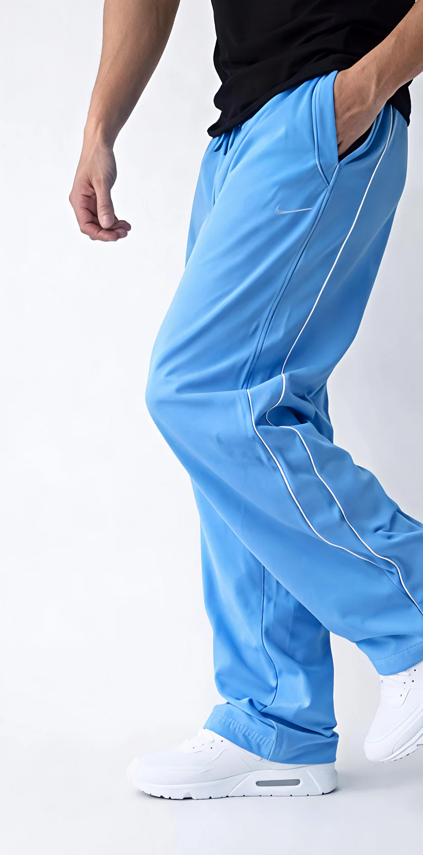 Side-zipped casual pants