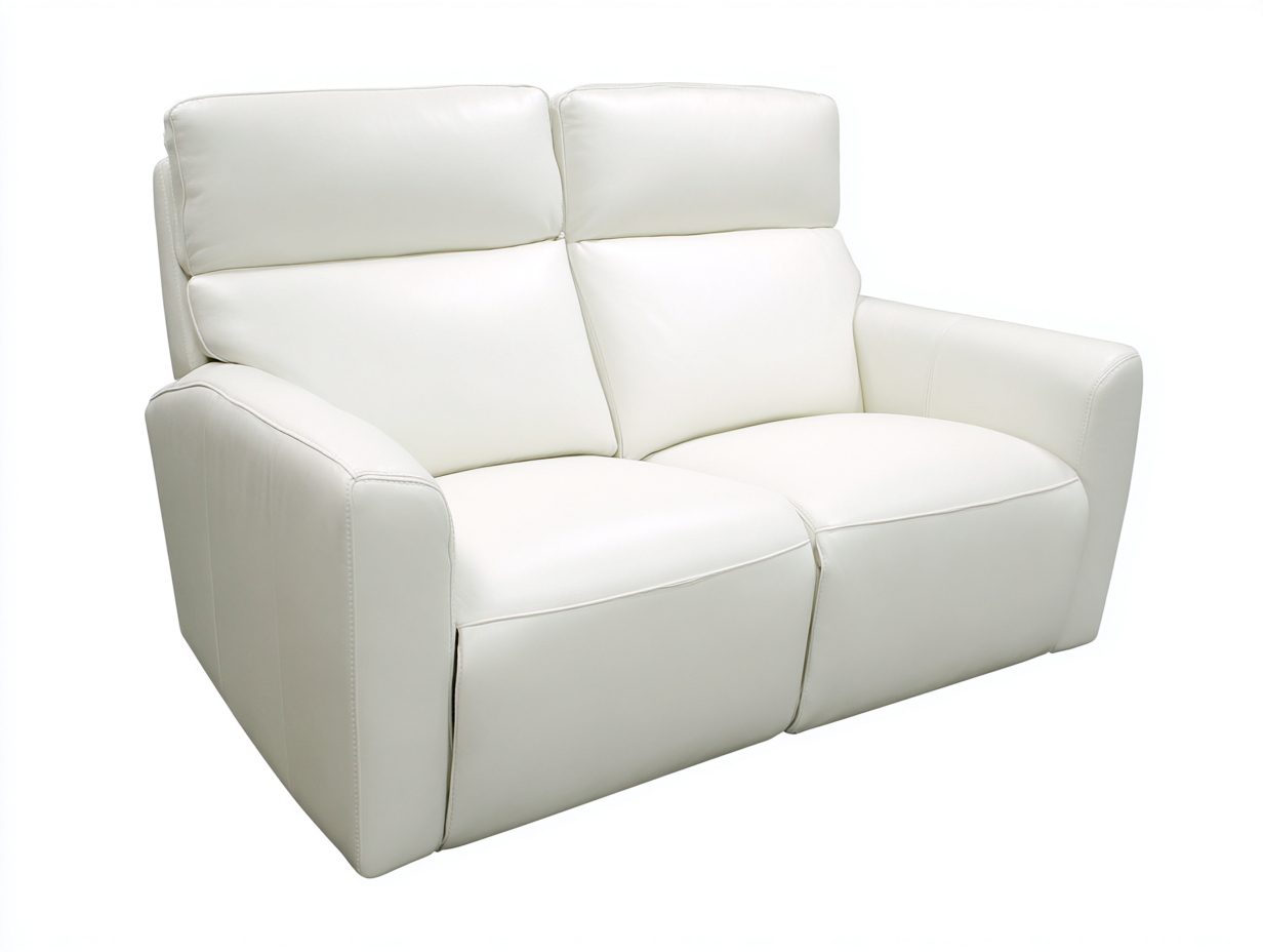 Divano reclinabile - Pelle sintetica - 160x96x101 cm - Bianco - Stile moderno-Ralolyabode