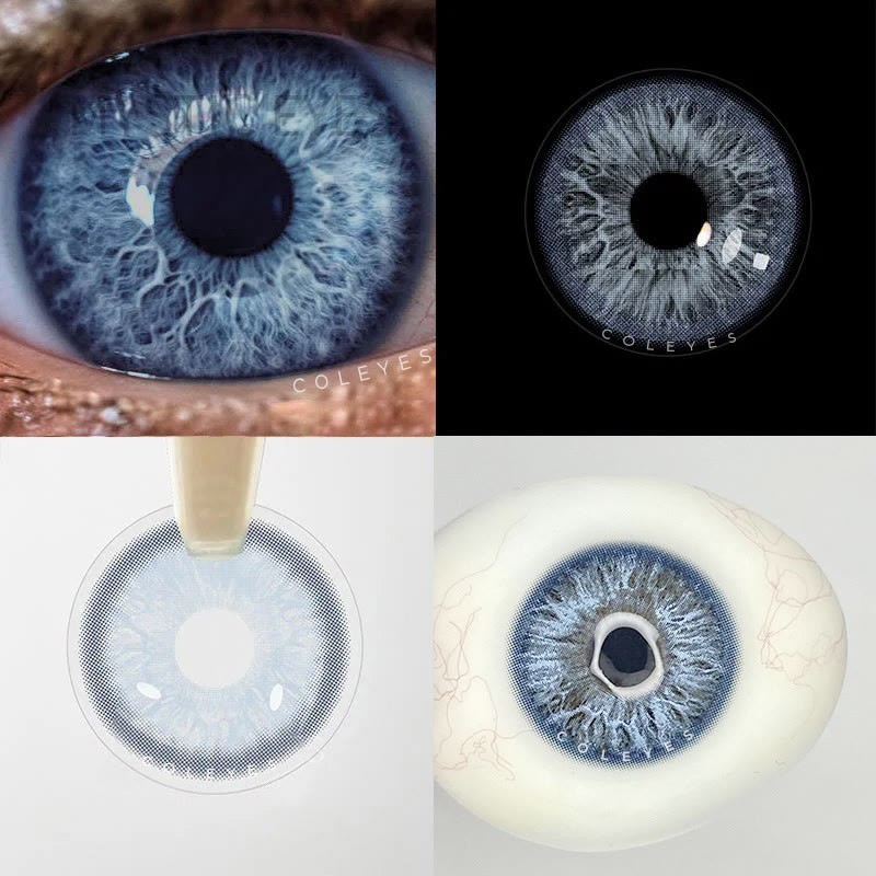 Coleyes K-Eyes Blue Yearly Prescription Colored Contacts