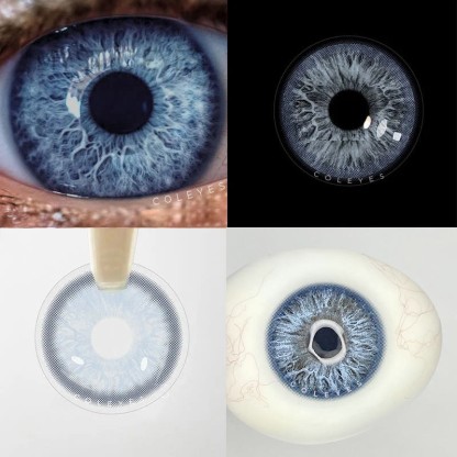 Coleyes K-Eyes Blue Yearly Prescription Colored Contacts