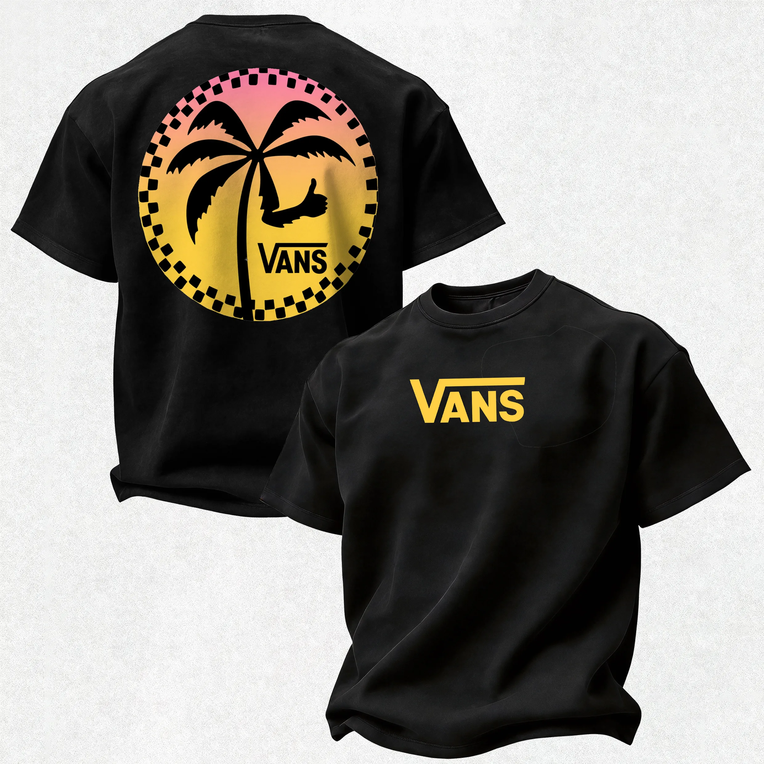 Vans Palm Tree Printed Oversized Unisex T-shirt