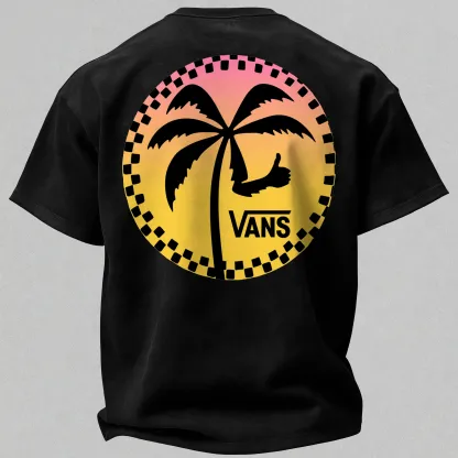 Vans Palm Tree Printed Oversized Unisex T-shirt
