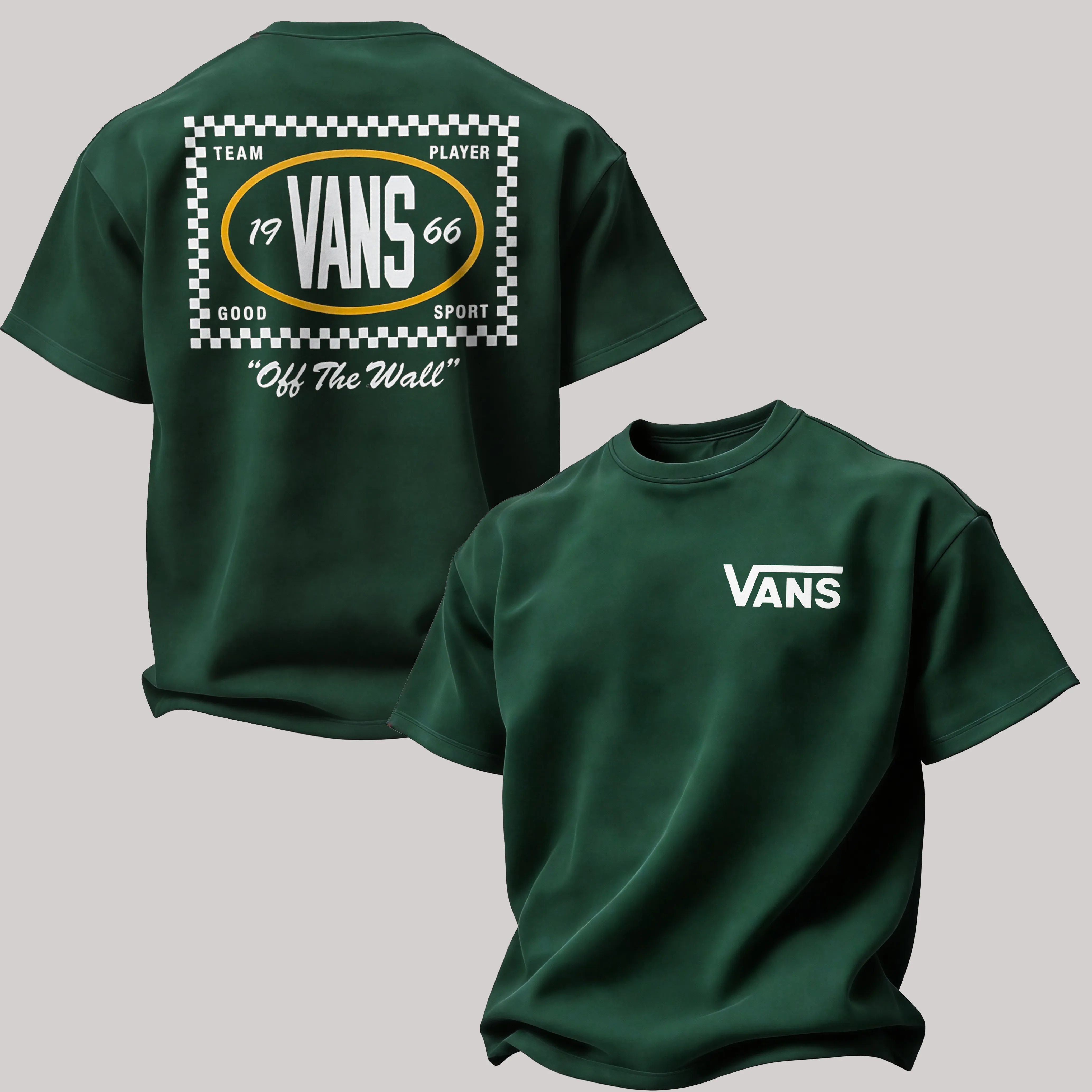 Vintage Vans Off The Wall Printed Oversized Unisex T-shirt