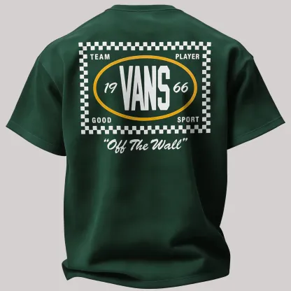 Vintage Vans Off The Wall Printed Oversized Unisex T-shirt