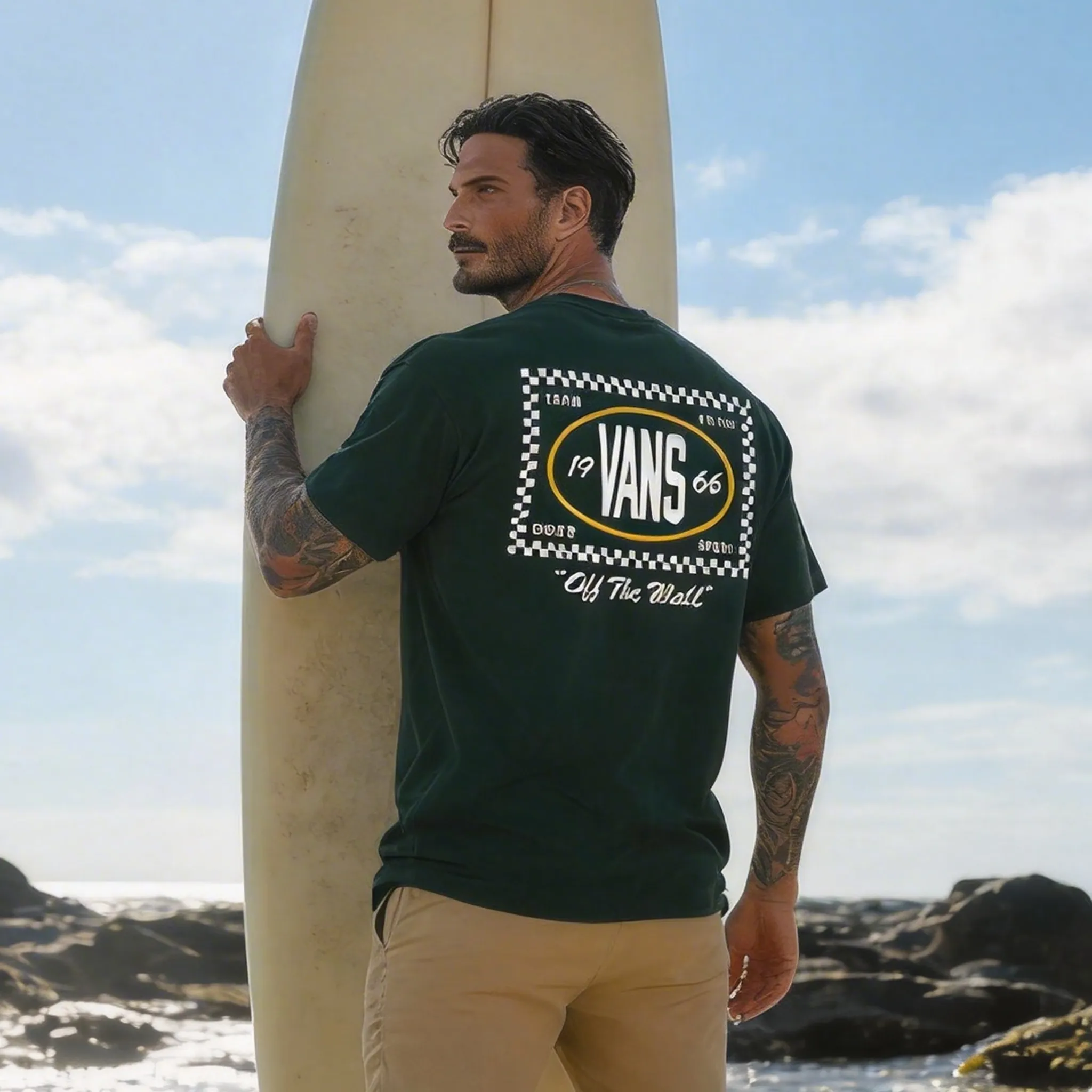 Vintage Vans Off The Wall Printed Oversized Unisex T-shirt