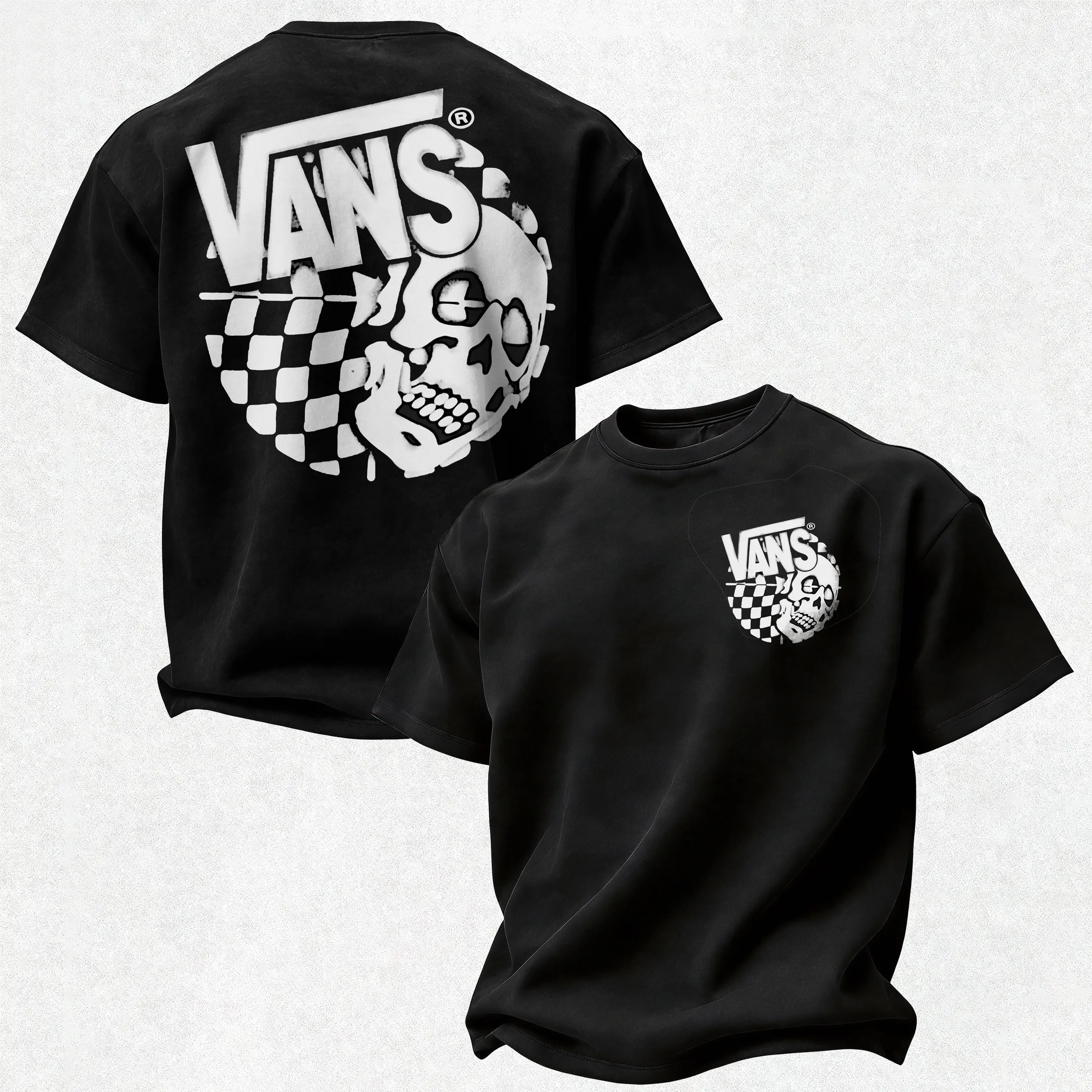 Vans Skull Printed Oversized Unisex T-shirt