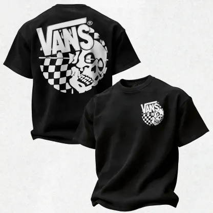Vans Skull Printed Oversized Unisex T-shirt