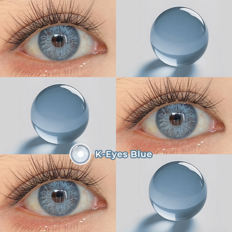 Coleyes K-Eyes Blue Yearly Prescription Colored Contacts