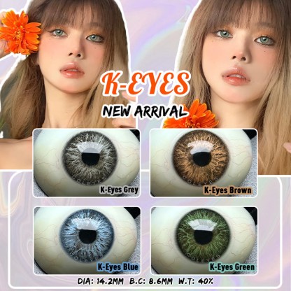 Coleyes K-Eyes Blue Yearly Prescription Colored Contacts