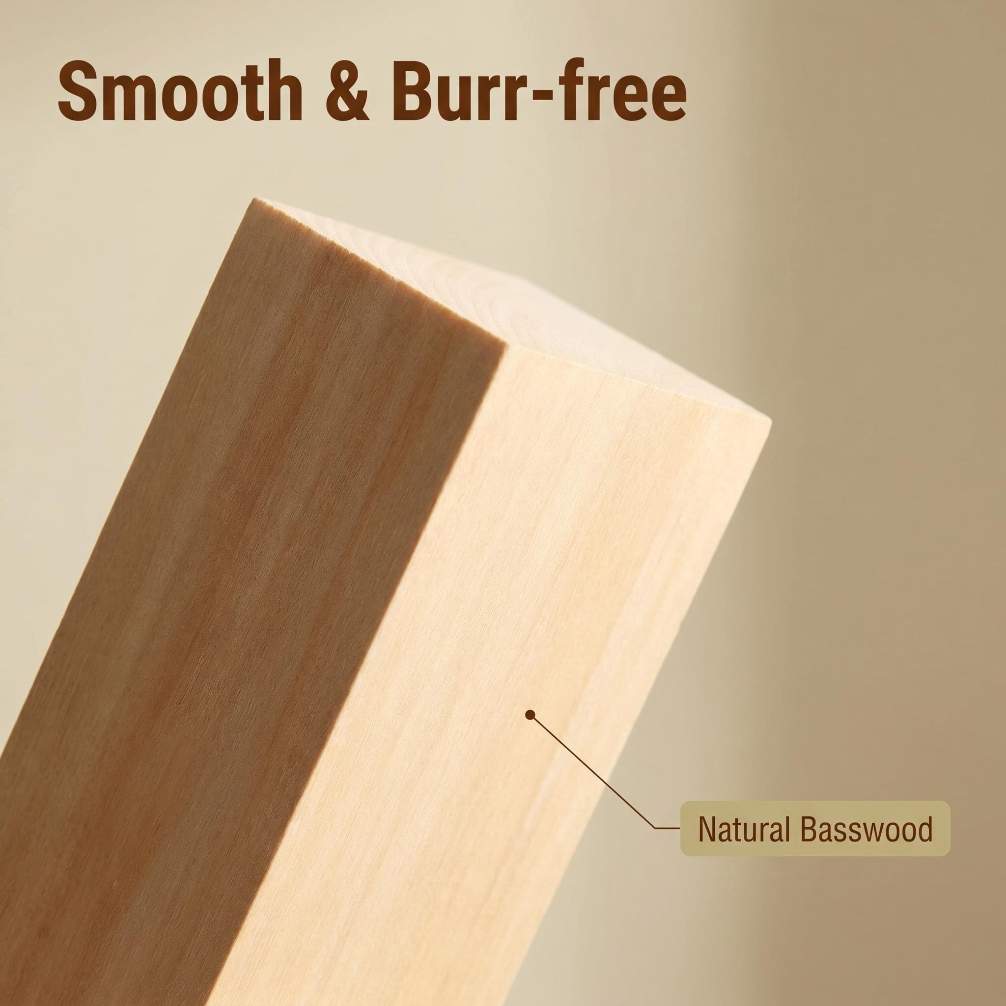Premium Basswood Carving Blocks Set - 10 Pcs Soft Whittling Wood Blanks for Beginners & Carvers