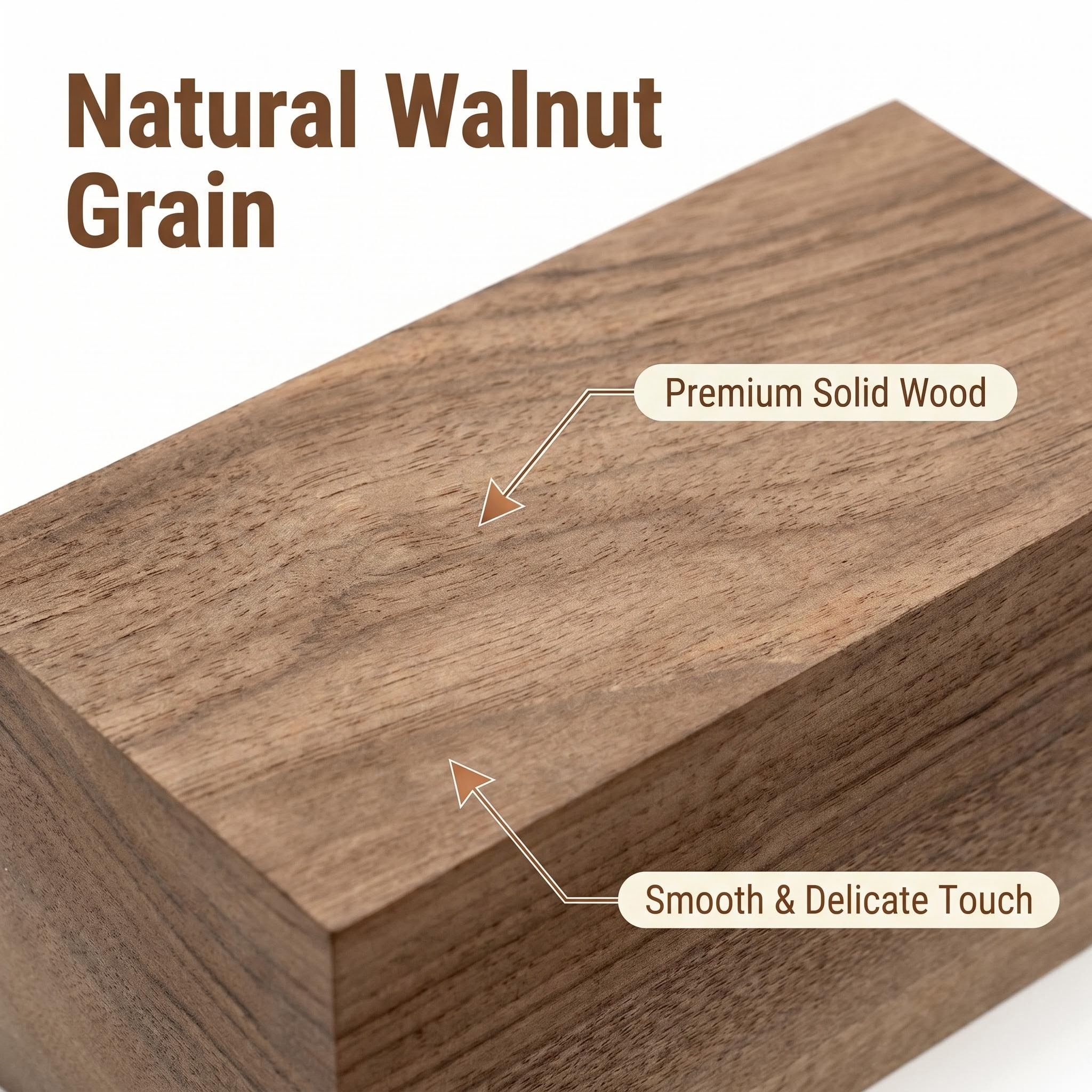 7 Black Walnut Wood Block Kit Solid Raw Wood Carving Craft DIY Supplies Set