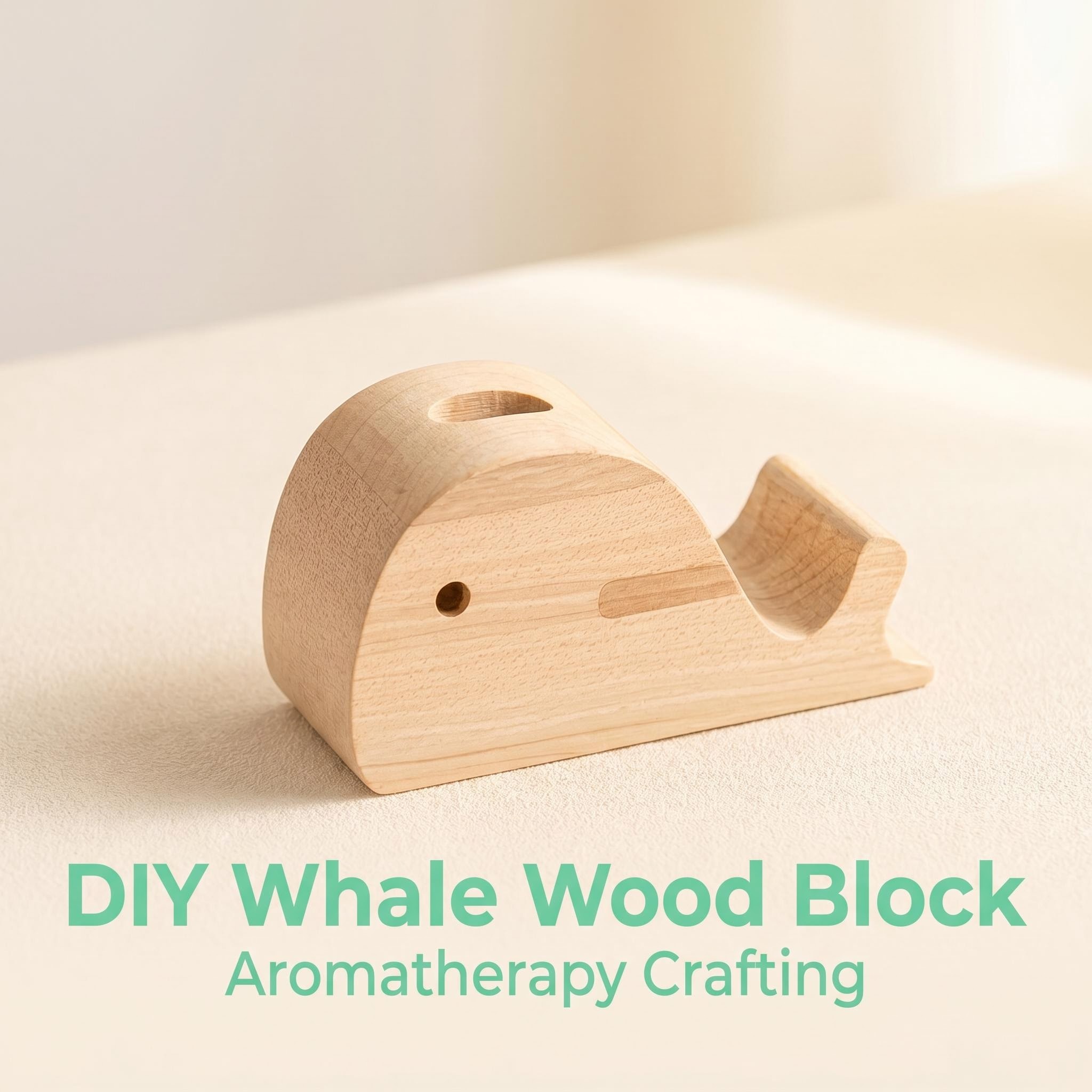 DIY Whale Wood Carving Blank for Aromatherapy Diffuser