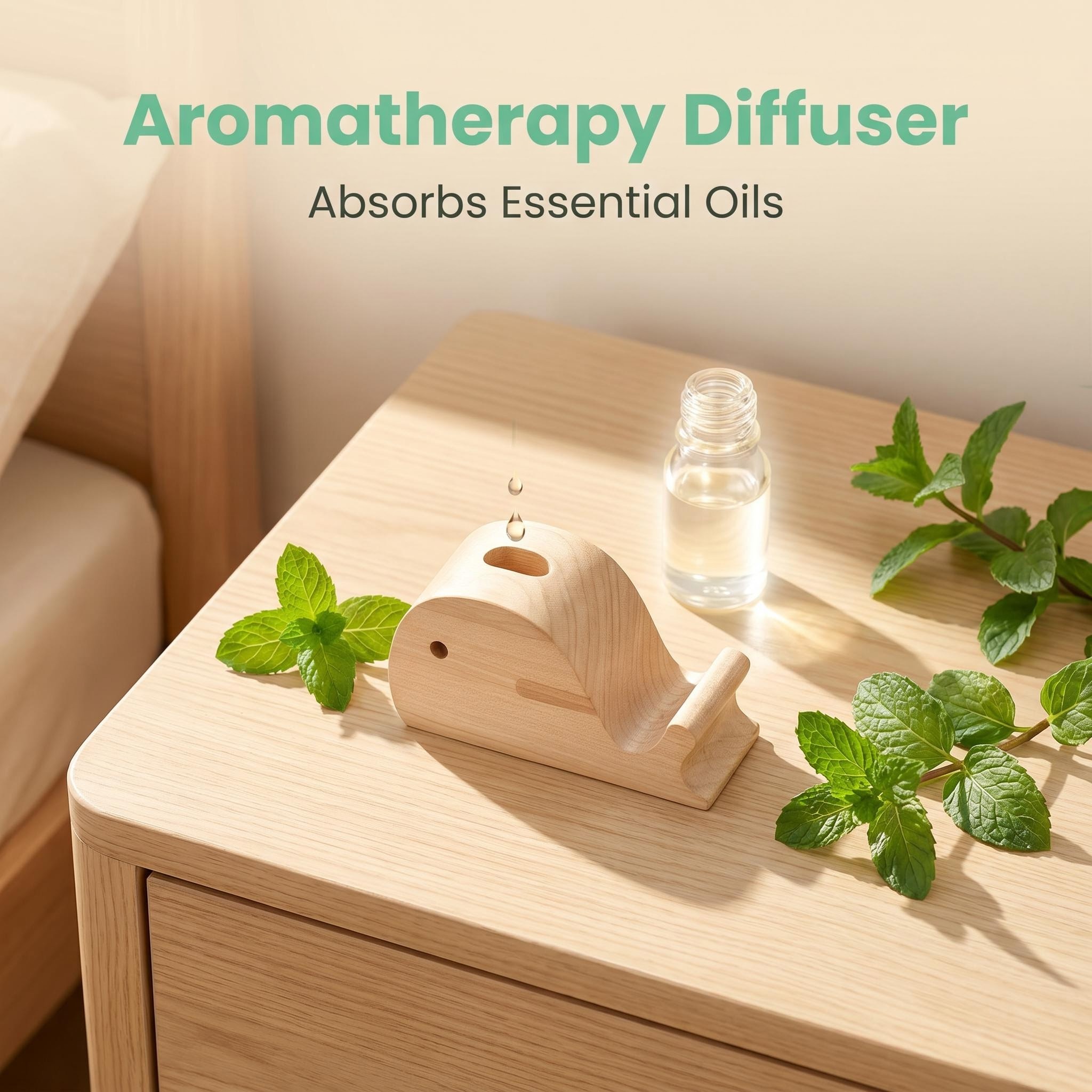 DIY Whale Wood Carving Blank for Aromatherapy Diffuser