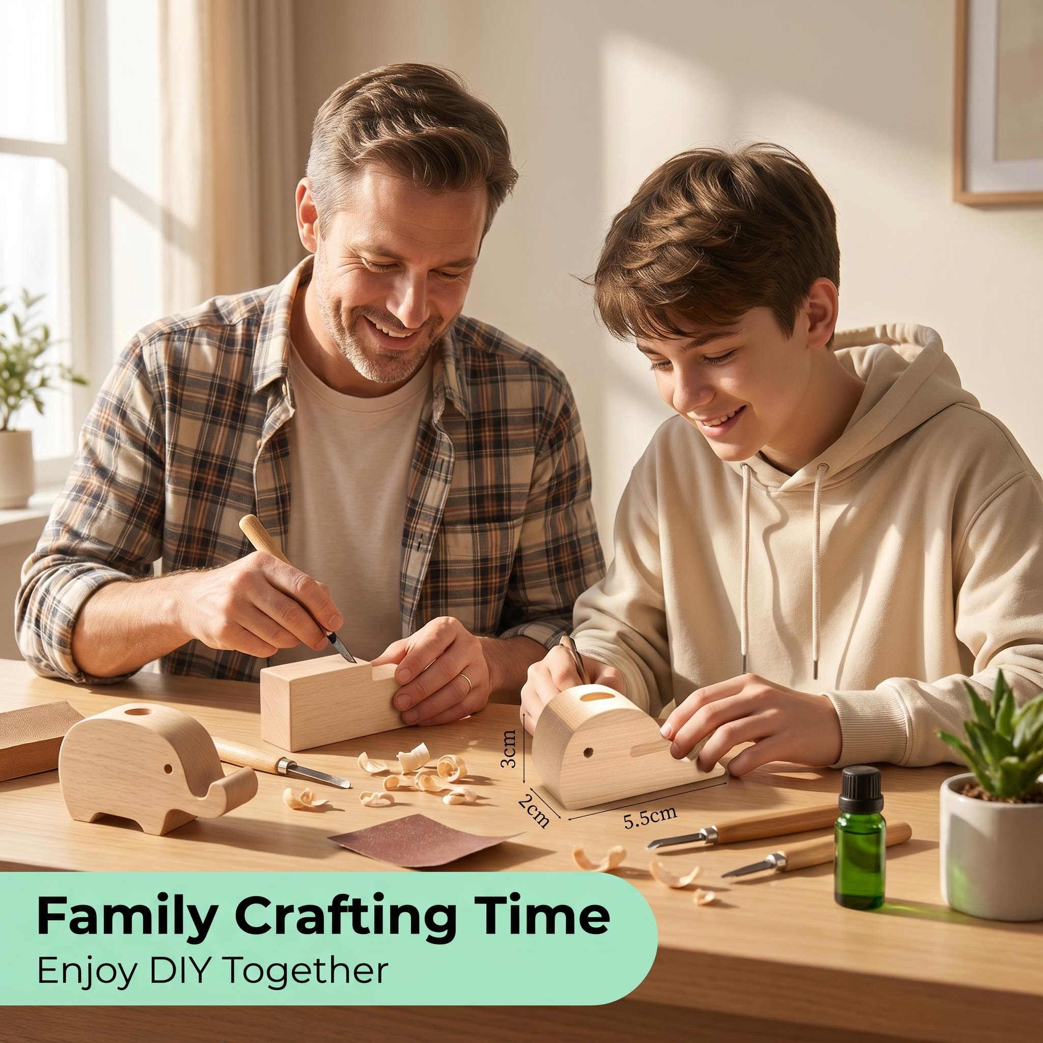 DIY Whale Wood Carving Blank for Aromatherapy Diffuser