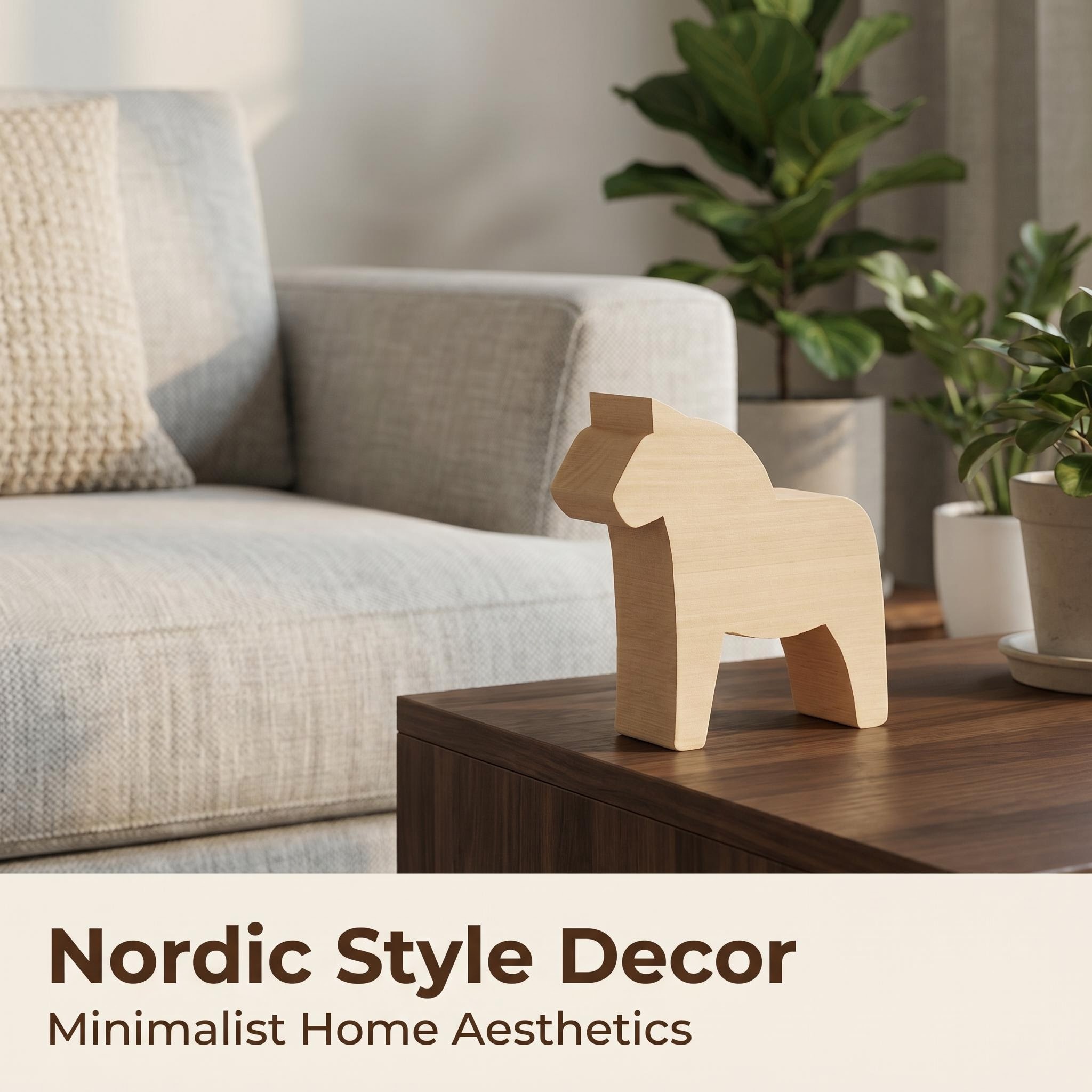 Unfinished Basswood Dala Horse Carving Blank - DIY Wood Craft Kit