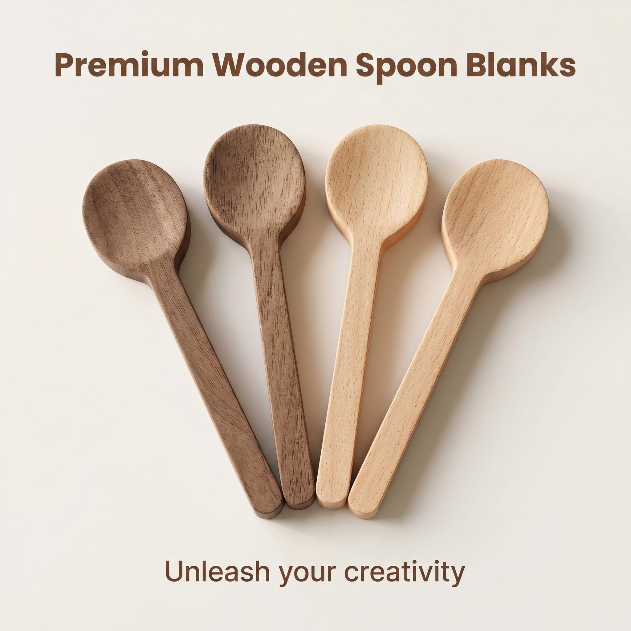 Unfinished Beech Wood Spoon Carving Blank - DIY Whittling Kit