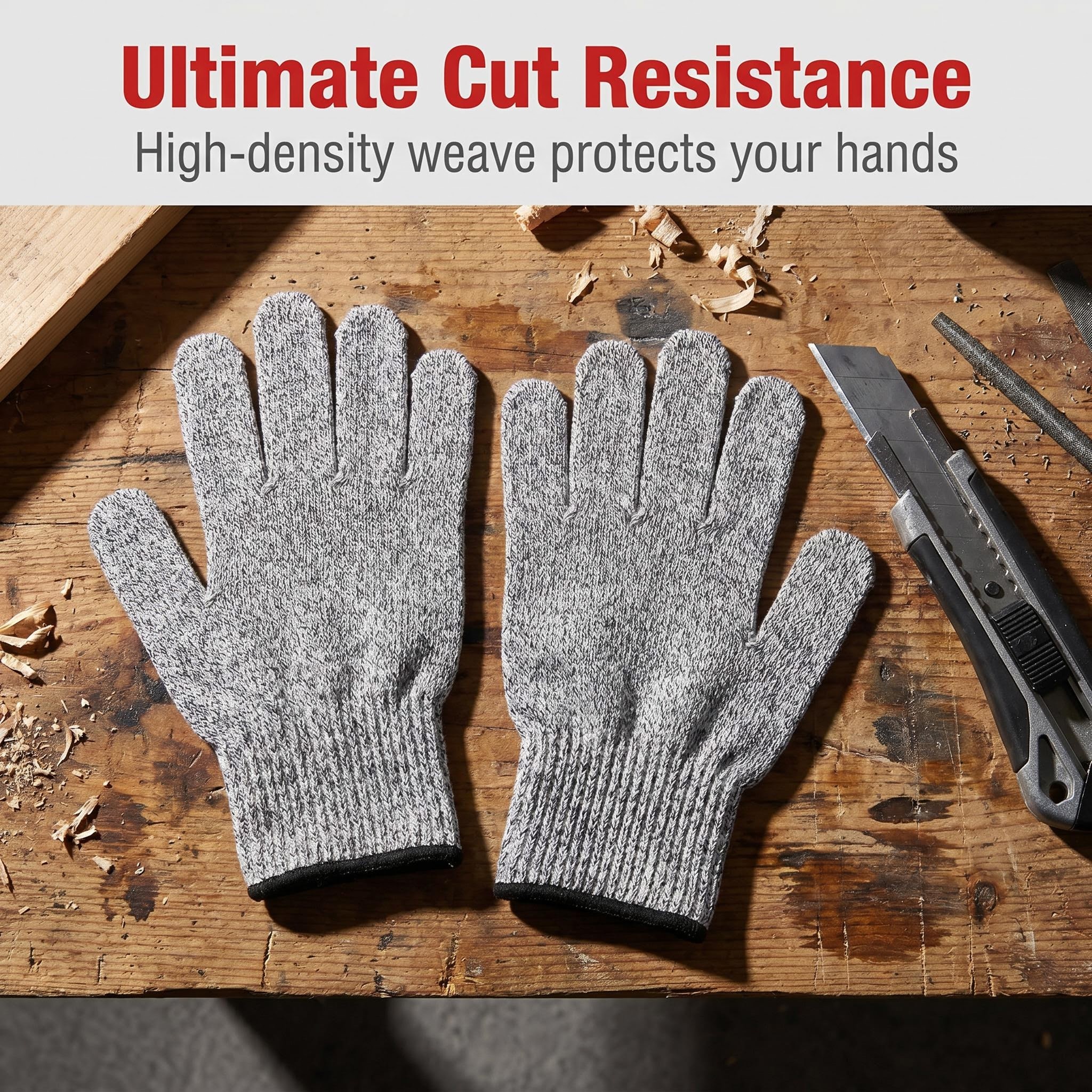 Children's Cut - Resistant Gloves. These gloves are suitable for wood carving, featuring wear - resistance, anti - slip, thin and light design, cut - proof function, breathability. They are suitable for both boys and girls.