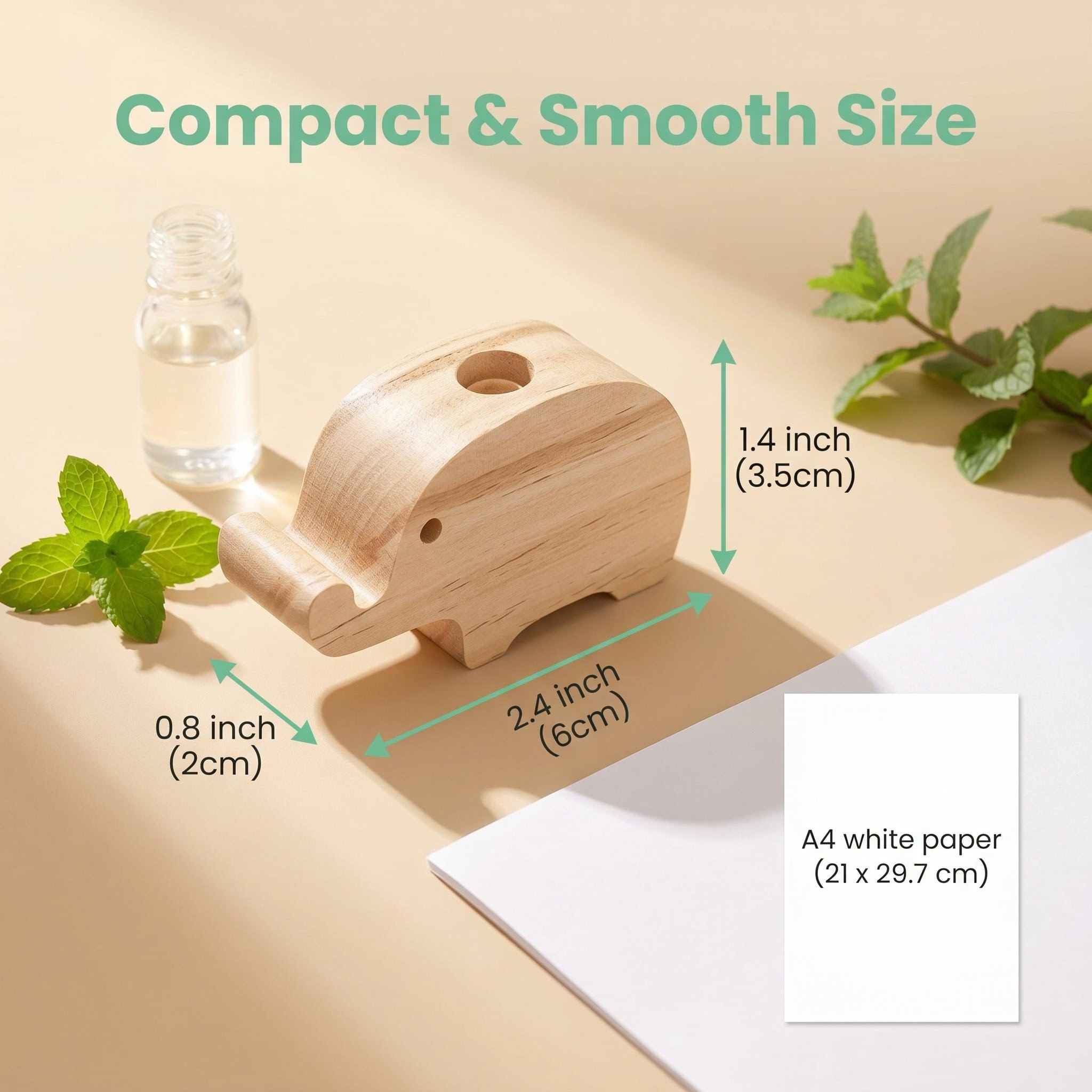 DIY Wooden Elephant Aromatherapy Diffuser Carving Blank